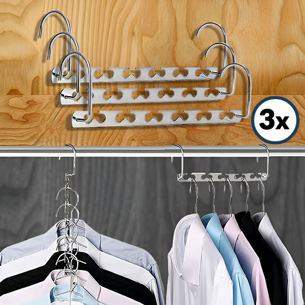 Umeraș din oțel pentru economisirea spațiului (3 bucăți) | SNAPHANG
