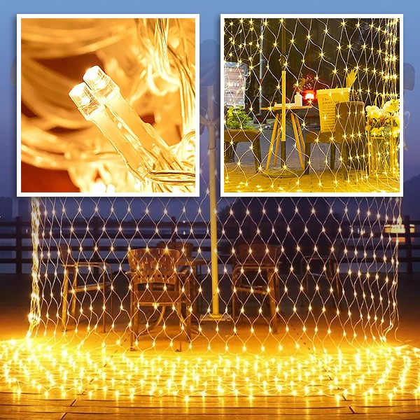 (3x2M) Instalatie de Craciun tip Plasă cu LED-uri | LUMONET