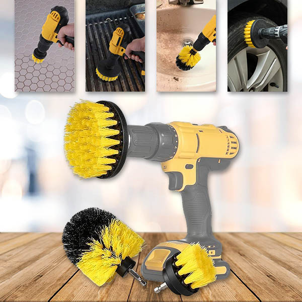 Set de perii de curățare pentru bormașină (3 piese) | DRILLBRUSH