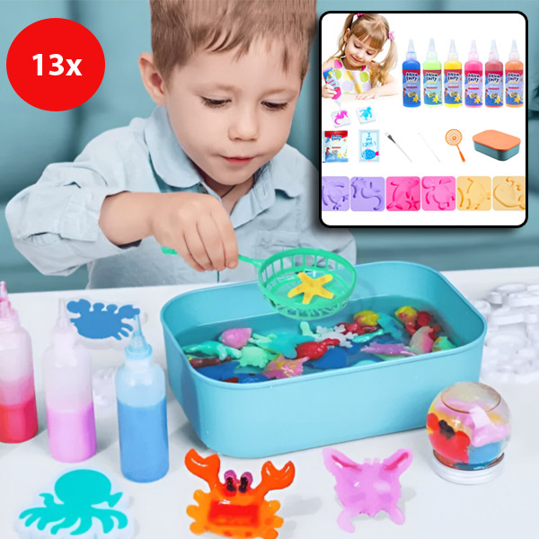 Set pentru realizarea jucăriilor din gel de apă - 13 piese | GELPLI
