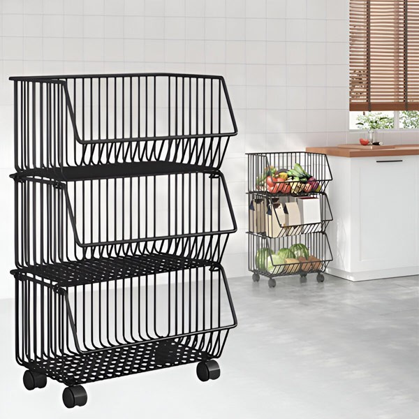 Raft mobil cu 3 coșuri | CARTSTACK