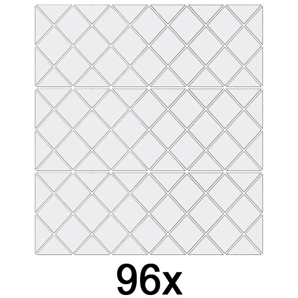 3x Autocolante cu oglindă pentru perete (32 bucăți) | WALLGEM