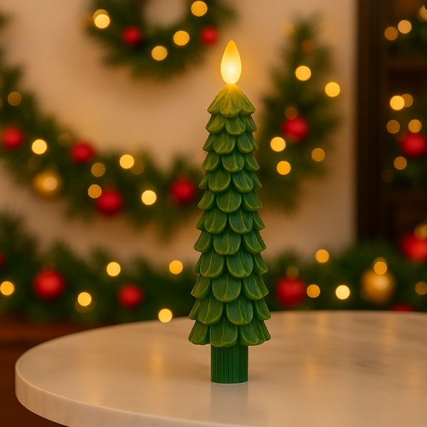 Lumânare decorativă de sărbători fără flacără  | CANDLETREE