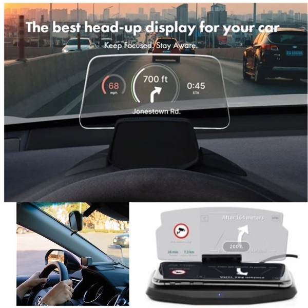 Afișaj HUD pe Parbriz - GPS, Apeluri și Alerte pe Parbrizul Tău (Fără a Atinge Telefonul) | DISPCAR