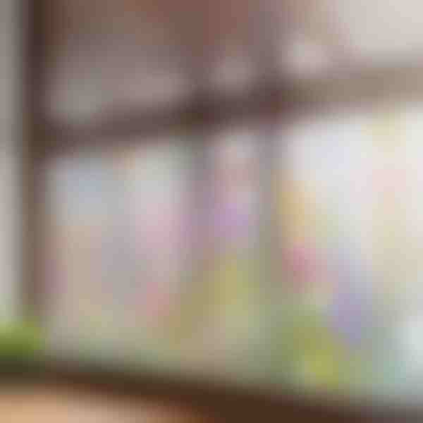 Autocolant floral vibrant pentru fereastră | FLORASTIK